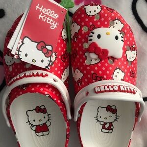 Hello Kitty Red Classic Clog Crocs, Size J5 / 37-38, NEW!